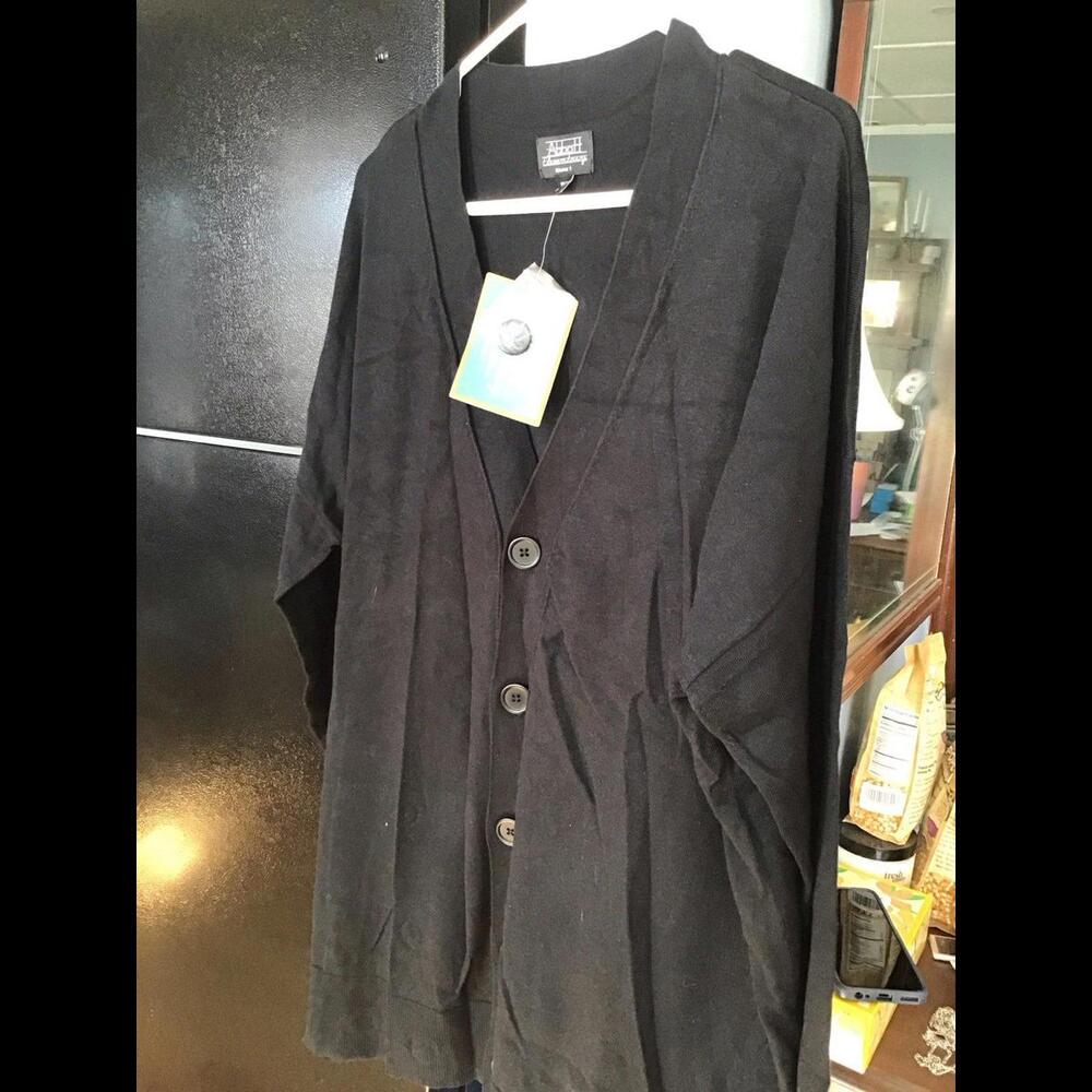 Abbott elementary cardigan sweater, new, jcpenny, 1xlt, buttons, jet black